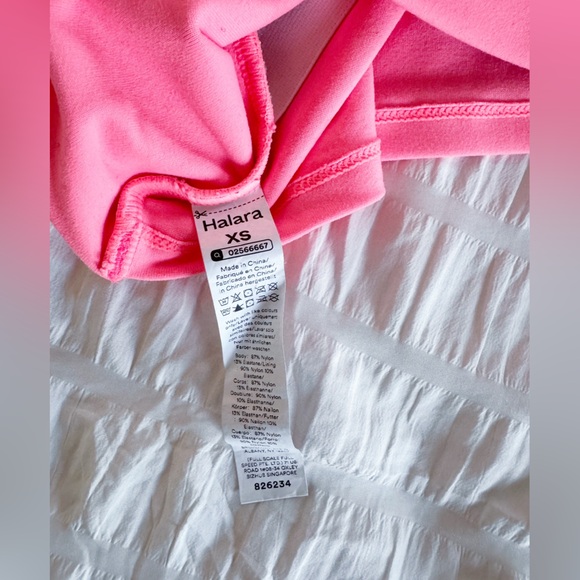 Bundle Halara Double Straps Crop Yoga Tank Bra Open Back Twist XS Blue Pink - Picture 4 of 5